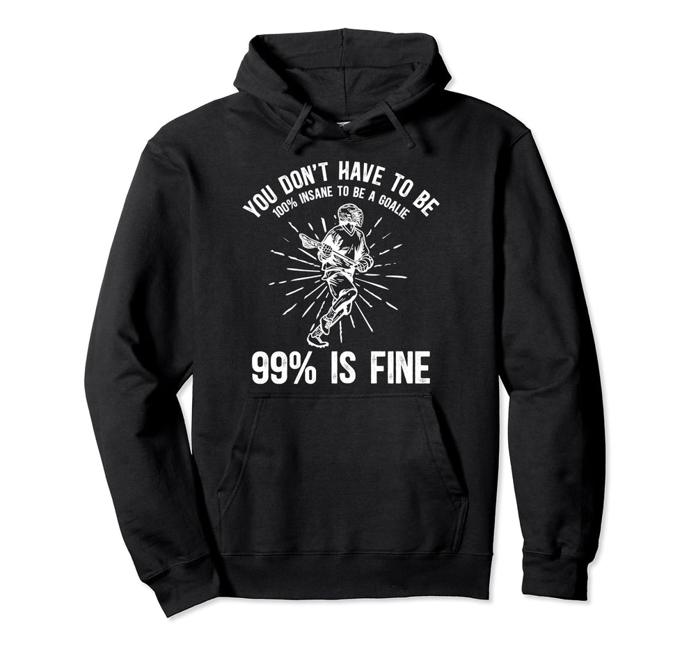 Lacrosse Goalie Funny Lacrosse Keeper Hoodie - Minimalist Print Unisex