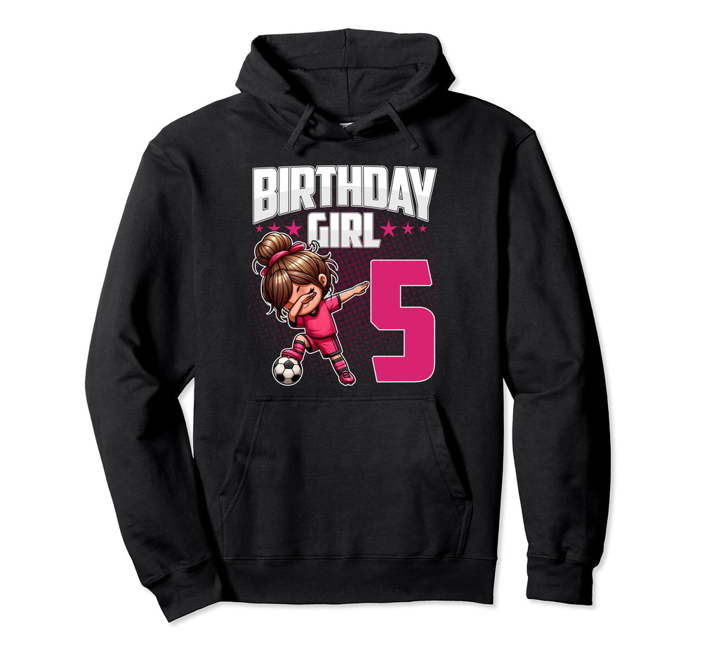 5Th Birthday Soccer Dabbing 5 Years Hoodie - Fun Novelty Design Men Women