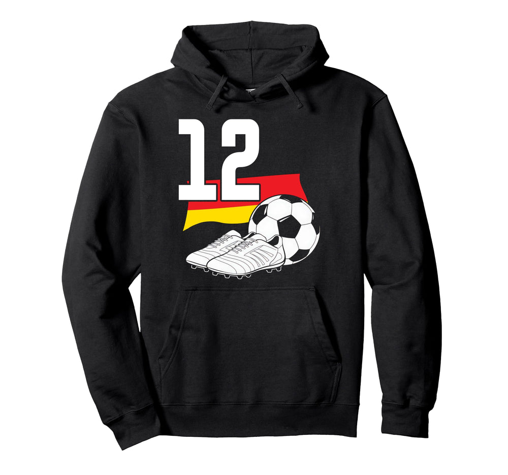 12 Soccer Birthday Gift Soccer Fan Hoodie - Aesthetic Graphic Unisex