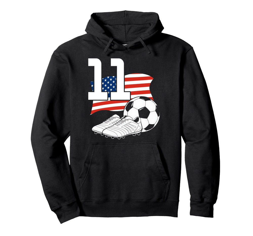 11 Soccer Birthday Gift Soccer Fan Sports Hoodie - Novelty Apparel Unisex