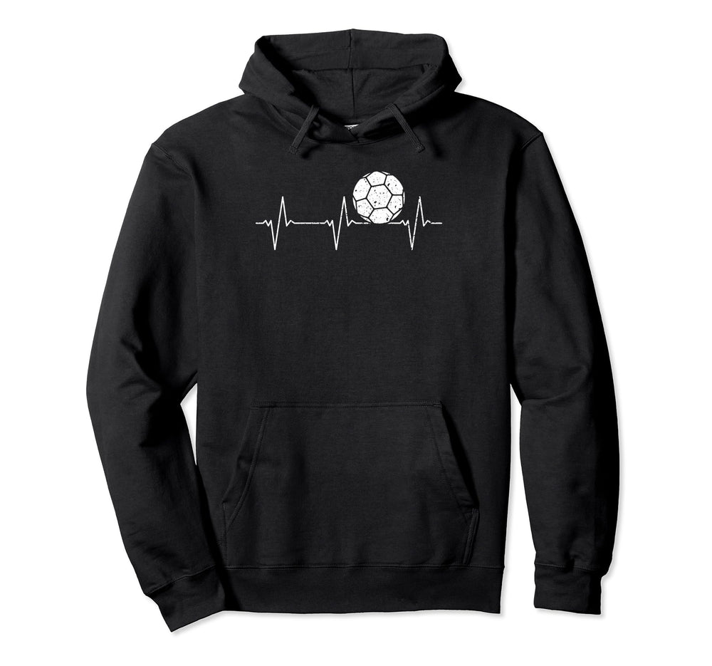 Soccer Players Heartbeat Football Ball Hoodie - Custom Art Print Men Women