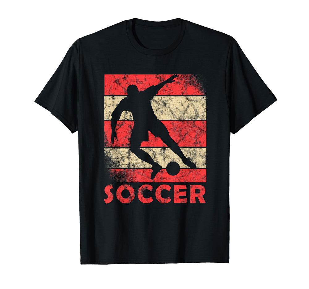 Soccer Striker American Soccer Player Team T-Shirt - Unique Graphic Unisex