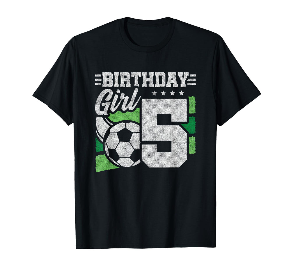 Soccer Birthday Party 5 Year Old T-Shirt - Fun Novelty Design Men Women
