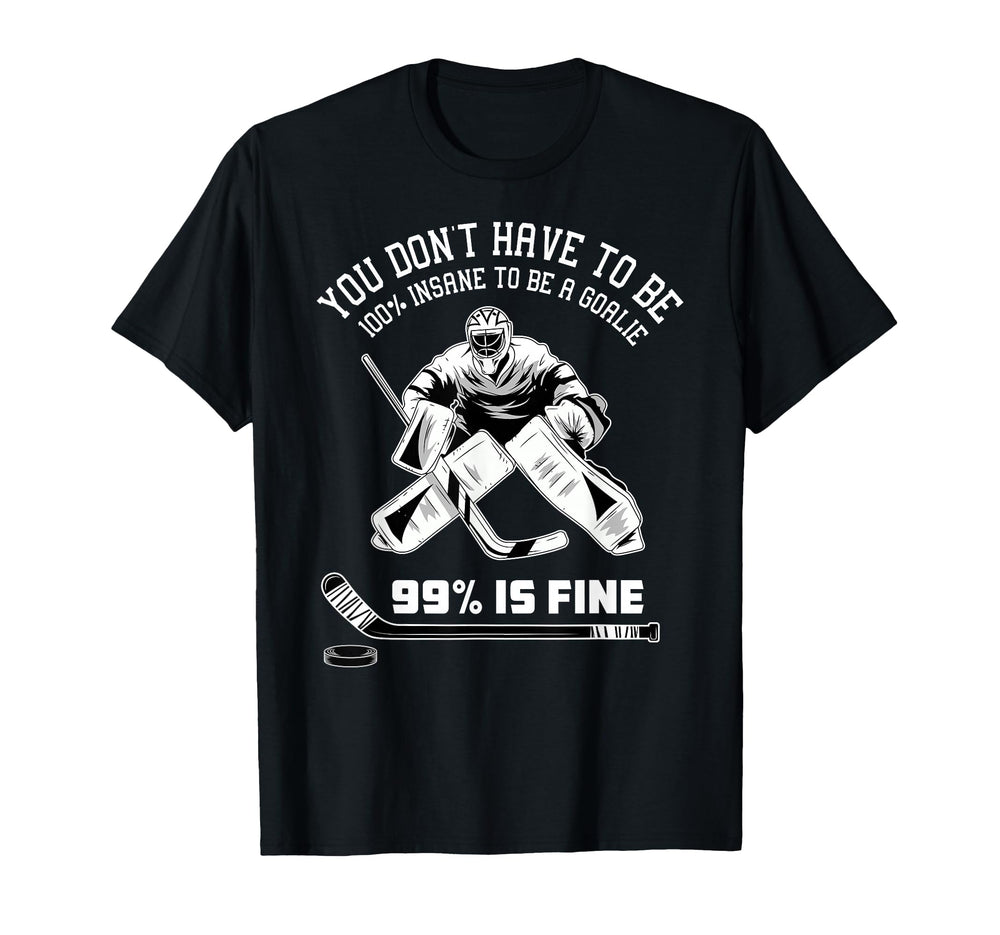 Ice Hockey Goalkeeper Goaltender Ice T-Shirt - Aesthetic Graphic Unisex