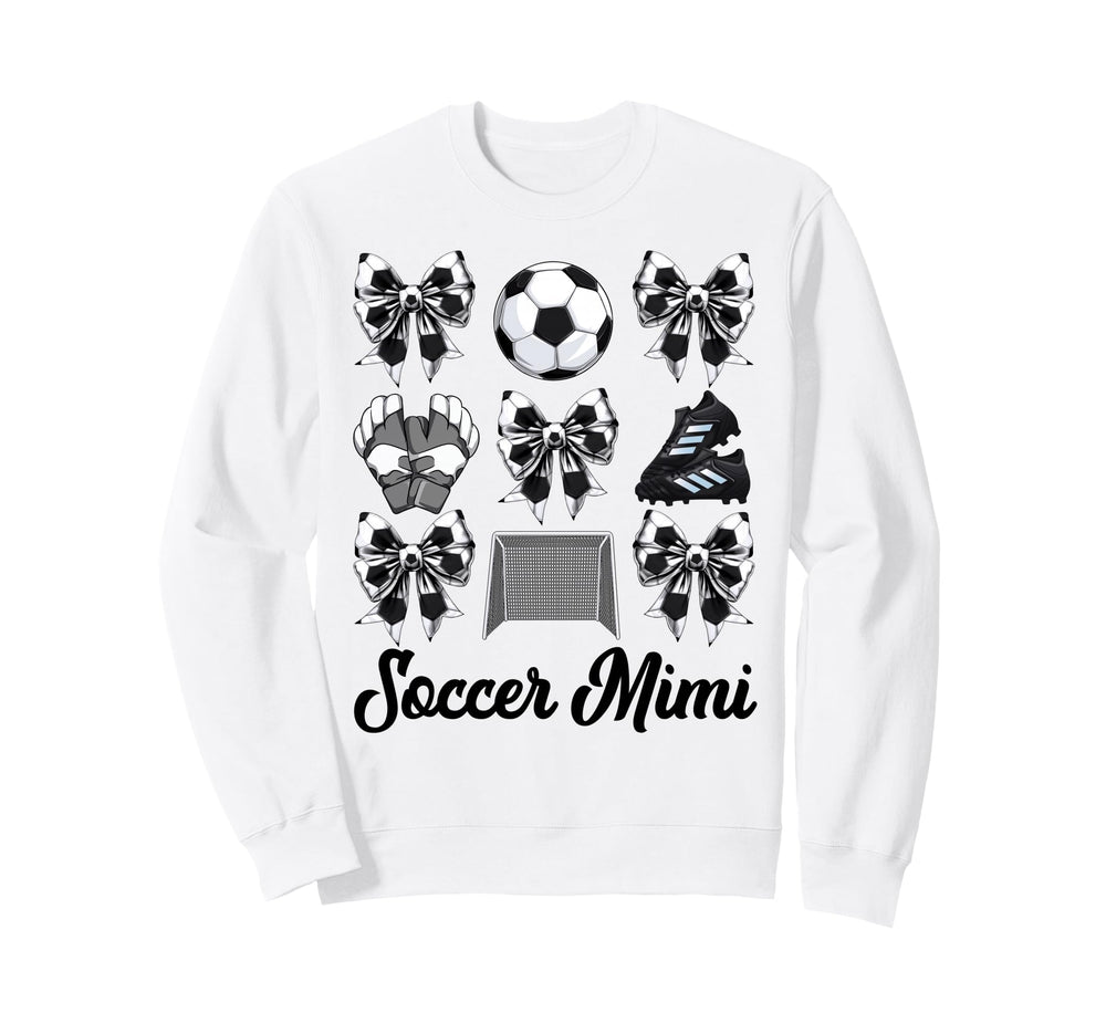 Soccer Mimi Bow Soccer Mom Mommy Sweatshirt - Graphic Print for Adults