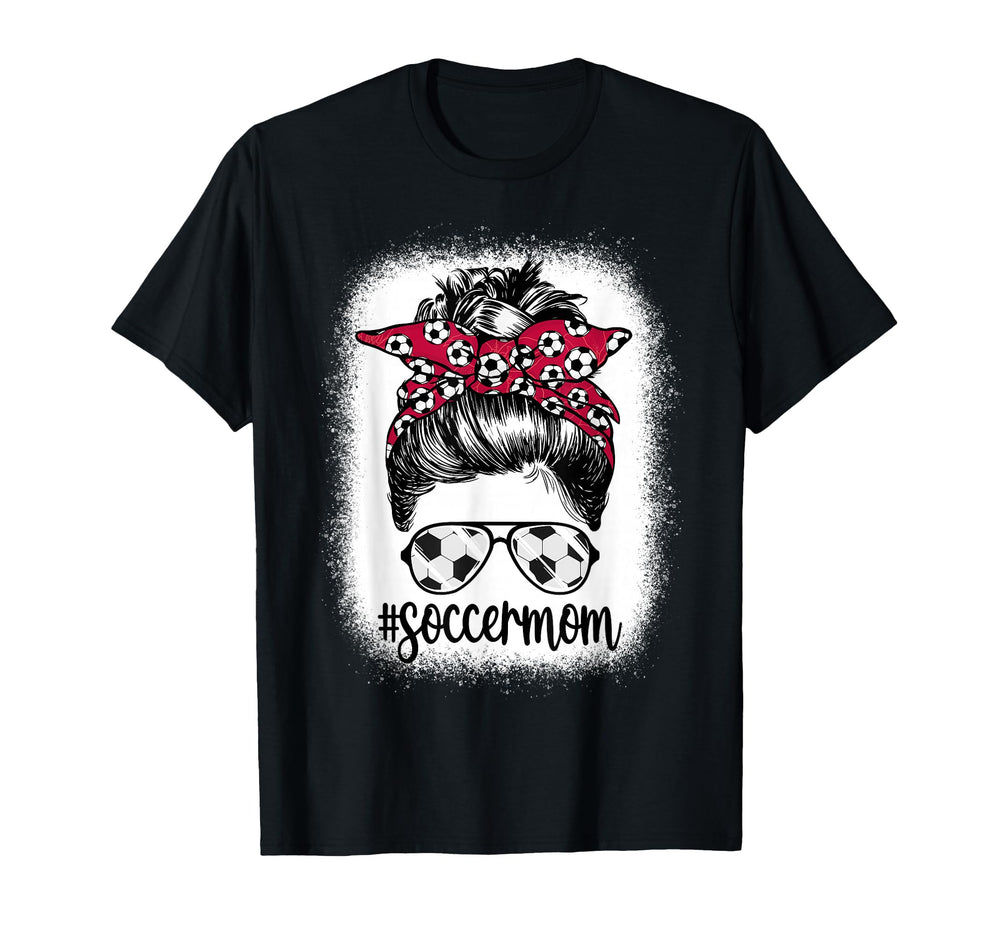 Mom Life Soccer Mom Mothers Day Messy T-Shirt - Minimalist Print Men Women