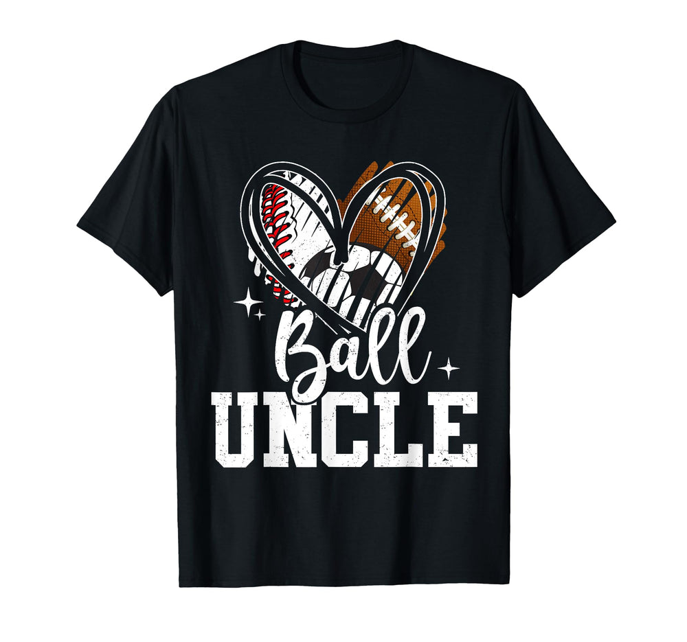 Ball Uncle Baseball Football T-Shirt - Casual Everyday Wear for Adults