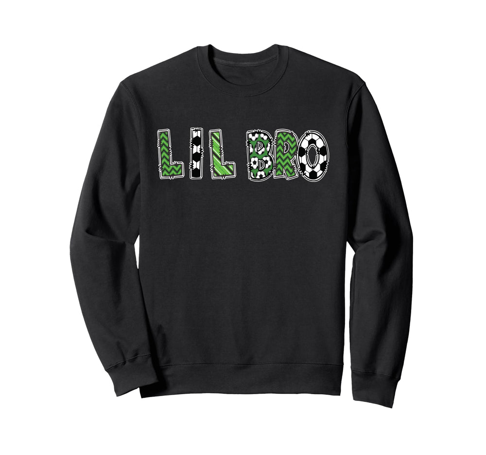 Soccer Brother Lil Bro Birthday Sweatshirt - Minimalist Print for Adults