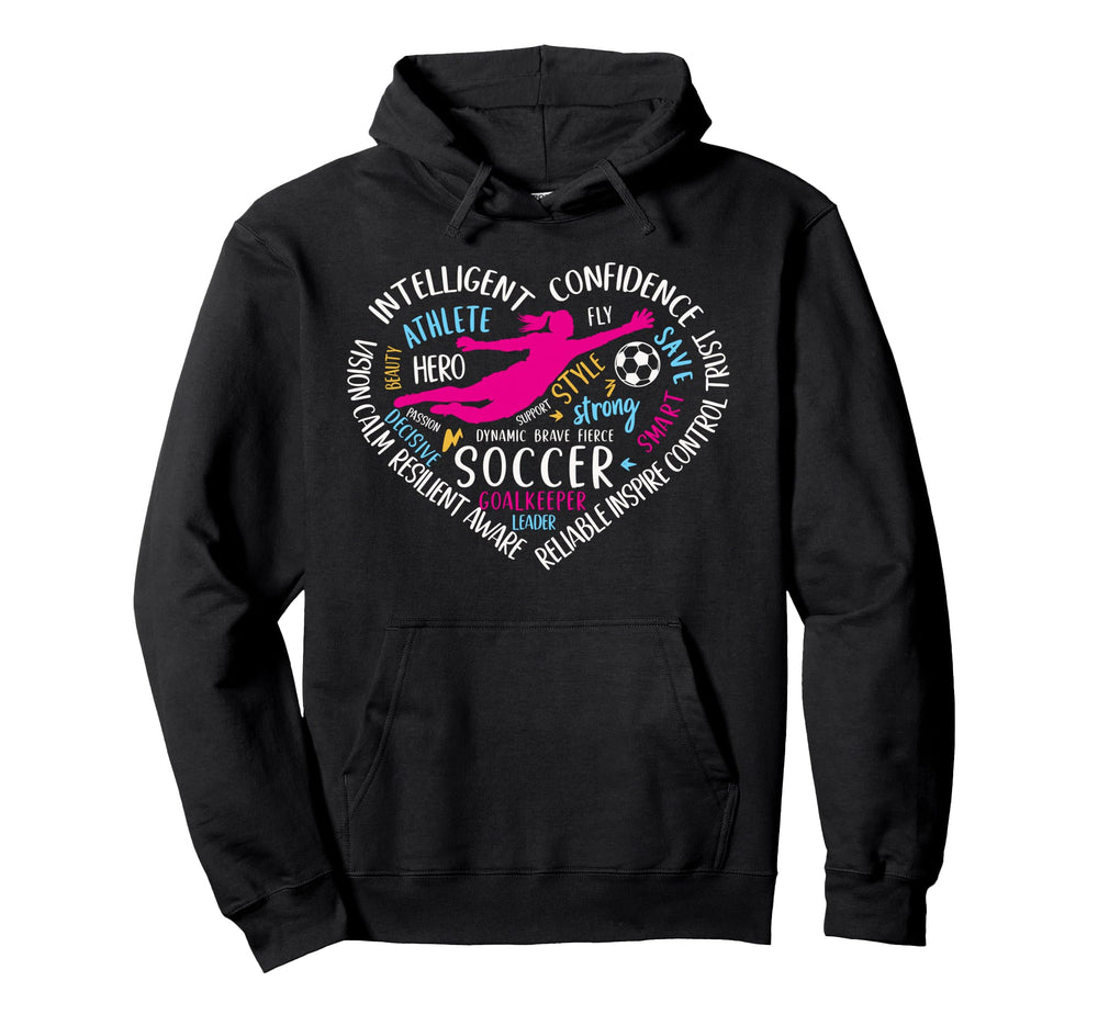Soccer Goalkeeper Heart Love Goalie Teens Hoodie - Unique Graphic Unisex