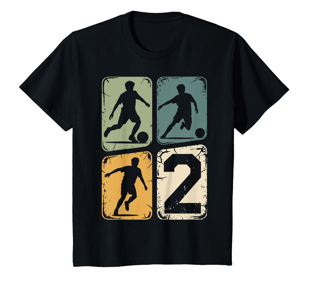 2Nd Birthday 2 Soccer Player Soccer Ball T-Shirt - Novelty Apparel Unisex