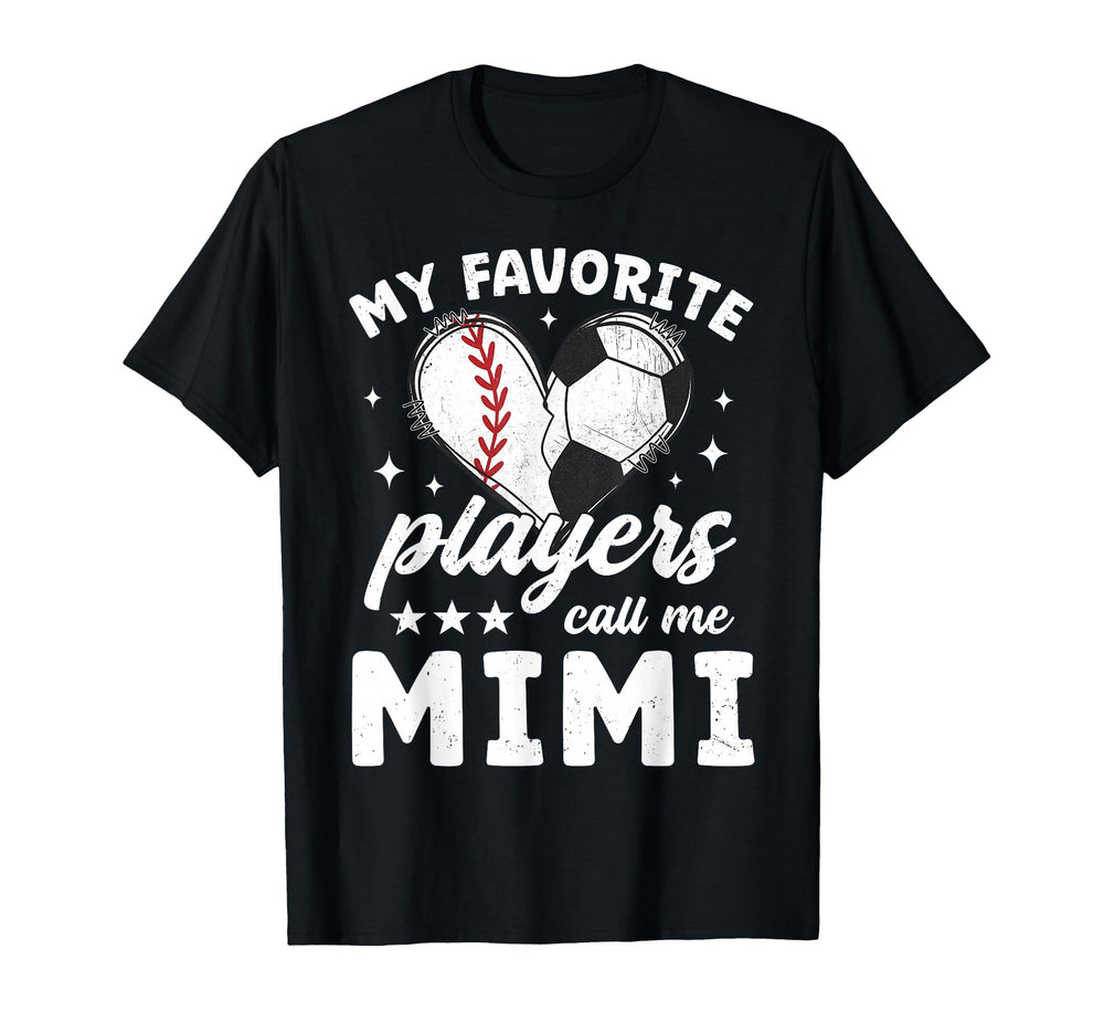 My Favorite Players Call Me Mimi Baseball T-Shirt - Trendy Graphic Unisex
