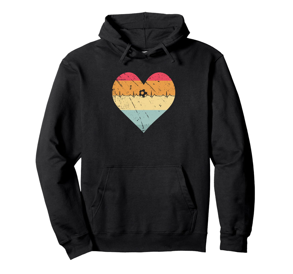 Soccer Heartbeat Soccer Ball Heartbeat Hoodie - Novelty Apparel for Adults