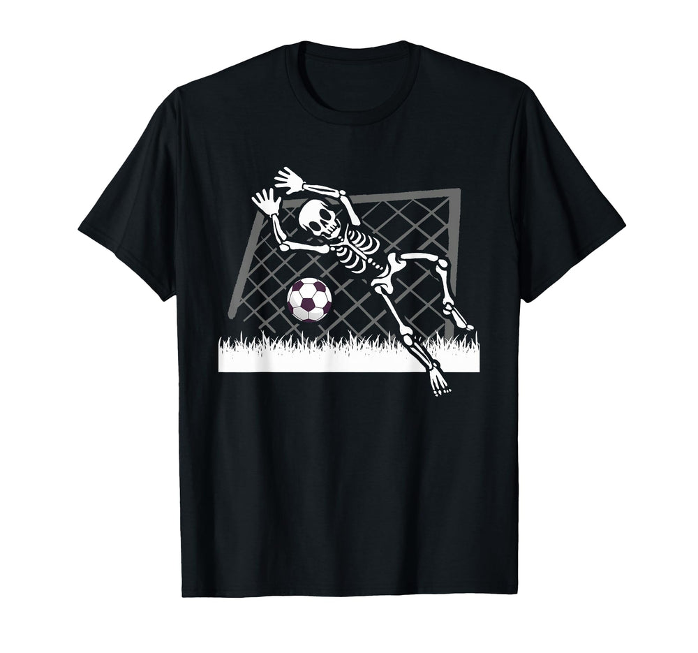 Skeleton Soccer Funny Halloween Party T-Shirt - Aesthetic Graphic Unisex