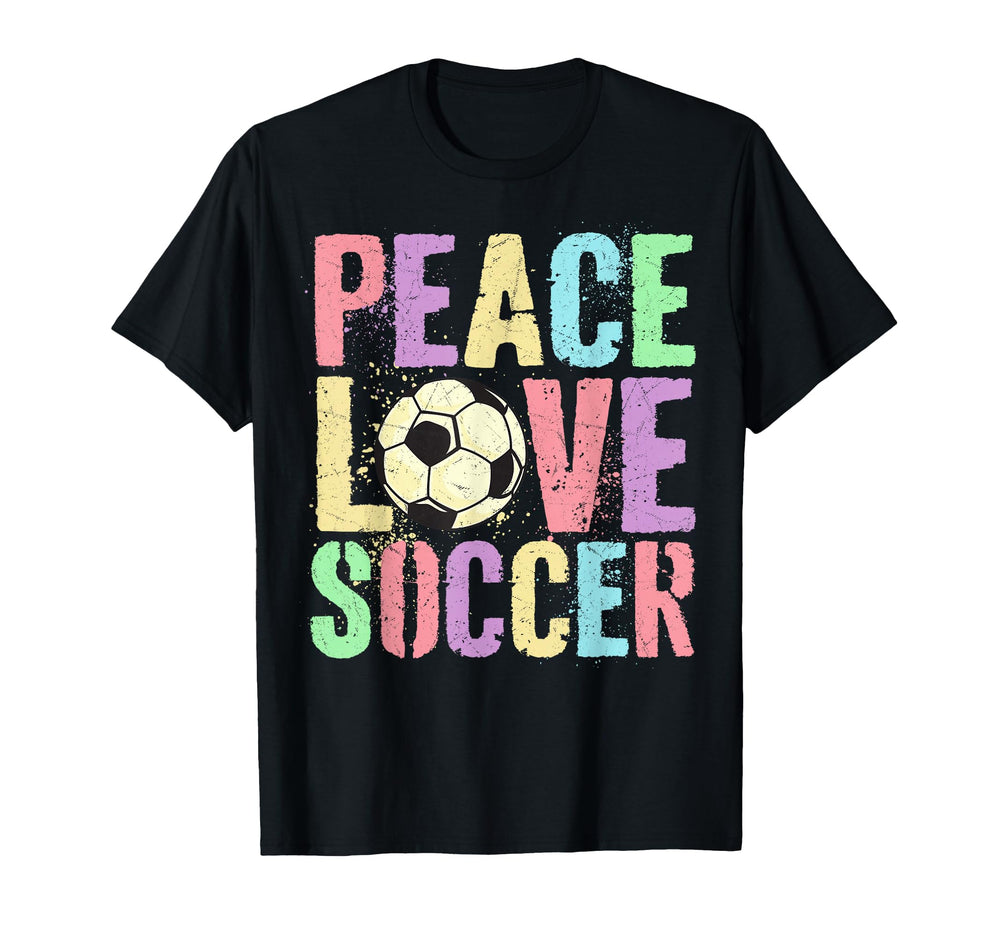 Peace Love Soccer Score Club Mom Game T-Shirt - Streetwear Style Unisex
