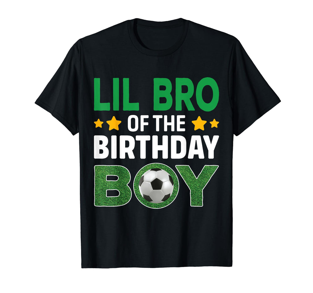 Lil Bro Birthday Soccer Birthday T-Shirt - Fun Novelty Design for Adults