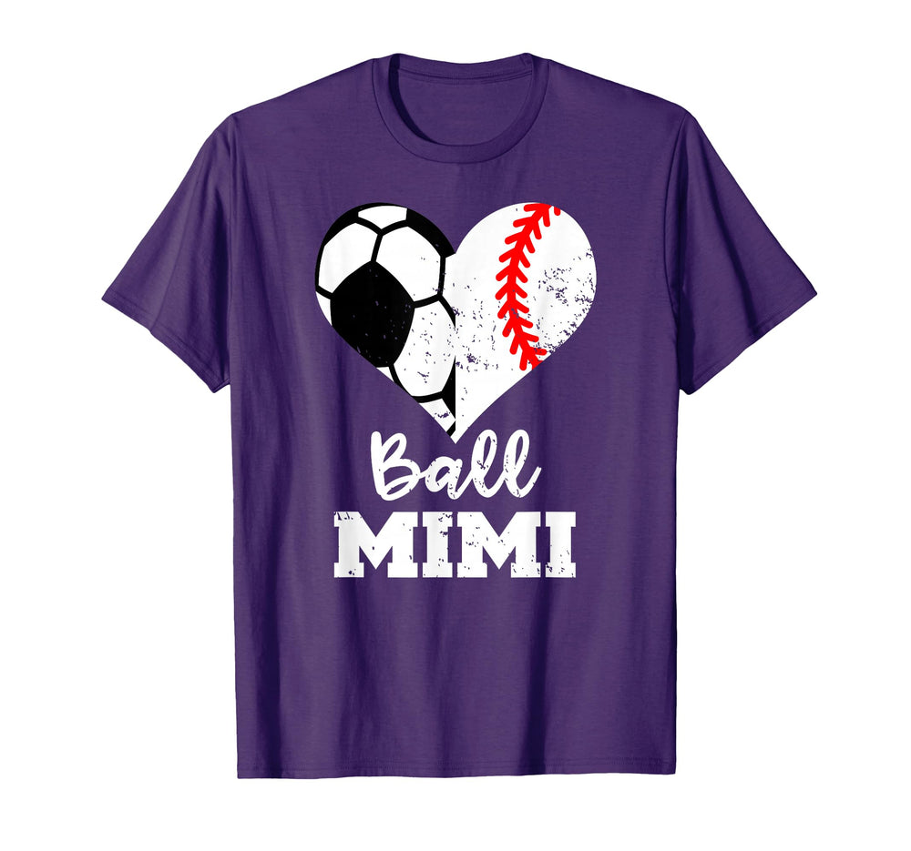 Ball Mimi Funny Soccer Baseball Heart T-Shirt - Custom Art Print Unisex