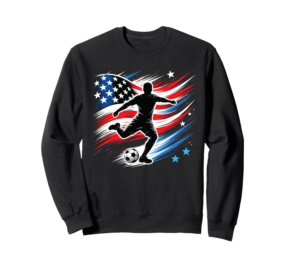 Usa Patriotic Soccer Lover Dad Coach Sweatshirt - Minimalist Print Unisex
