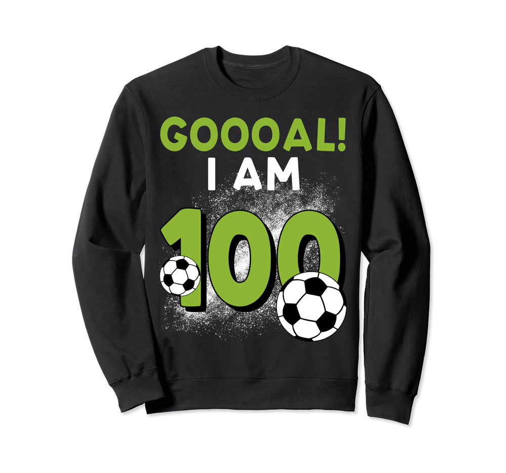 100Th Birthday Soccer Theme Sweatshirt - Casual Everyday Wear Unisex