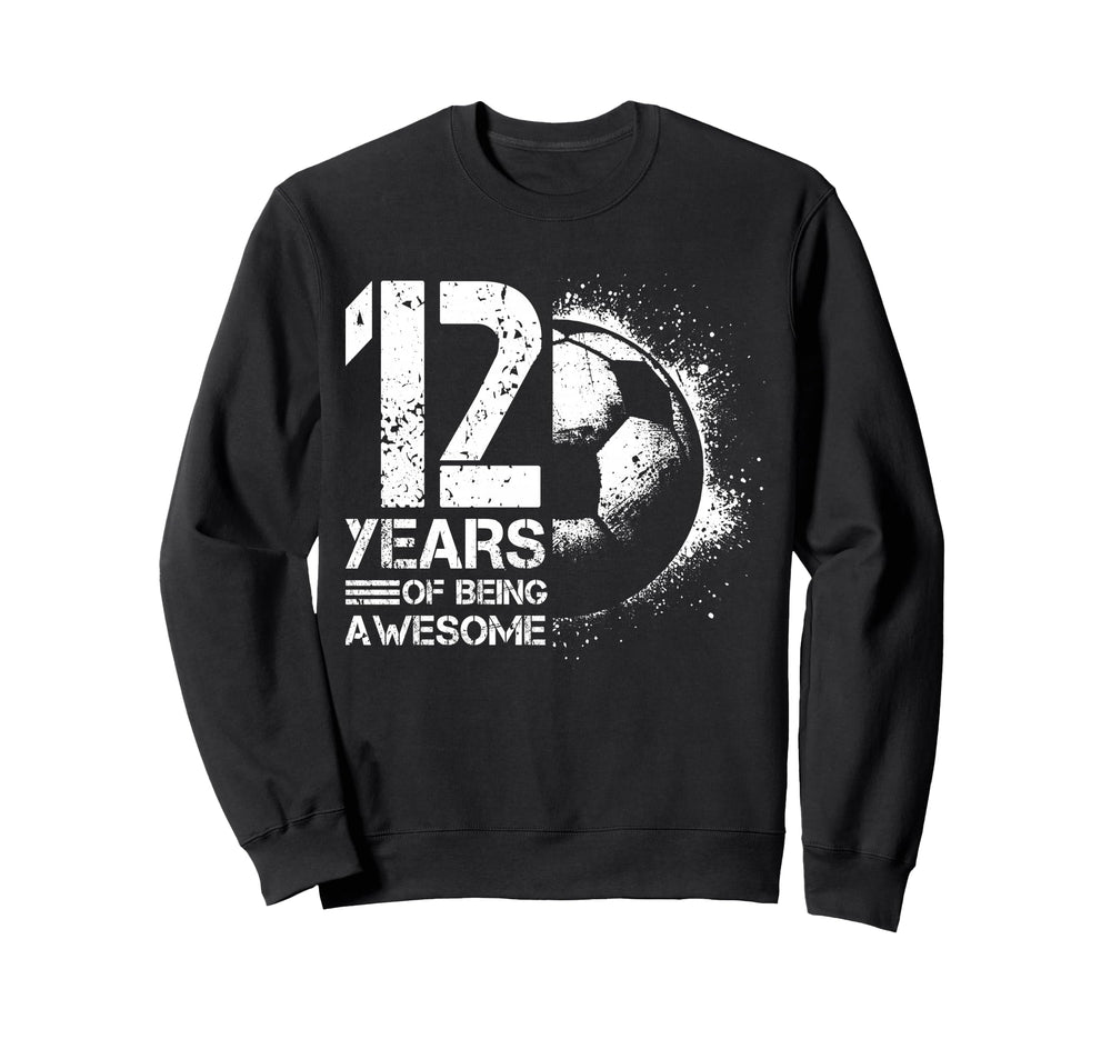 12Th Birthday Soccer Player Football Sweatshirt - Custom Art Print Unisex