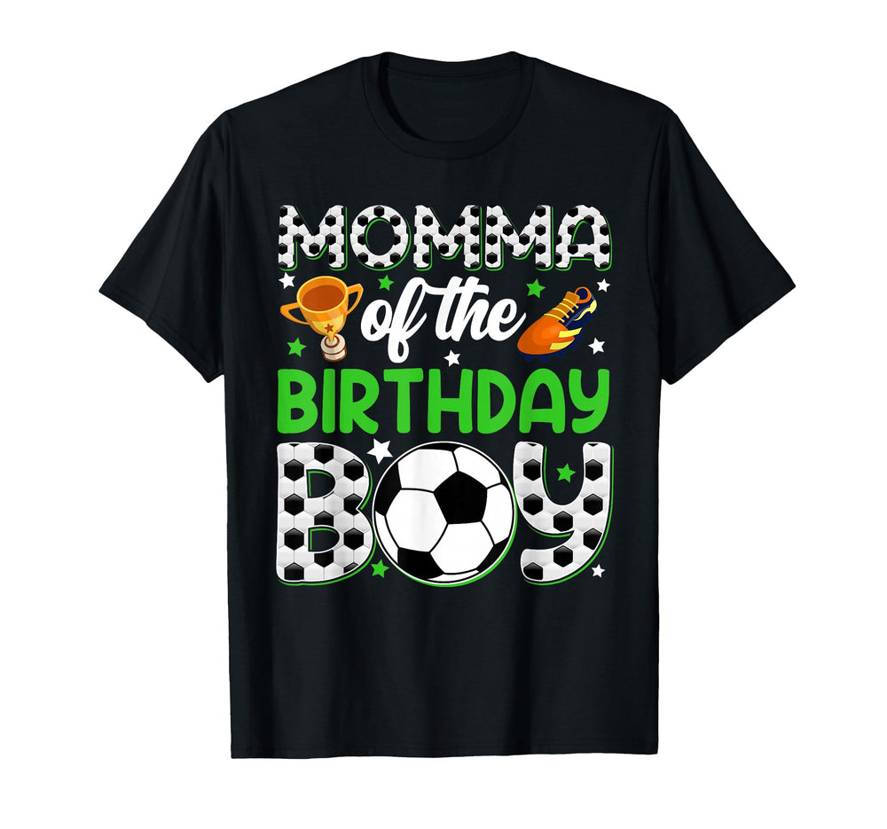 Momma Birthday Soccer Party Family T-Shirt - Streetwear Style for Adults