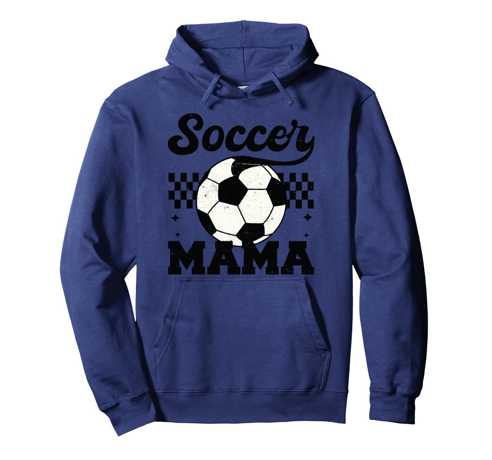 Checkered Soccer Mama Soccer Mom Soccer Hoodie - Trendy Graphic for Adults