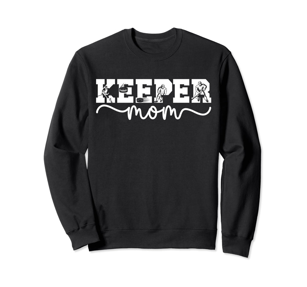 Ice Hockey Goalkeeper Mom Hockey Sweatshirt - Minimalist Print Unisex