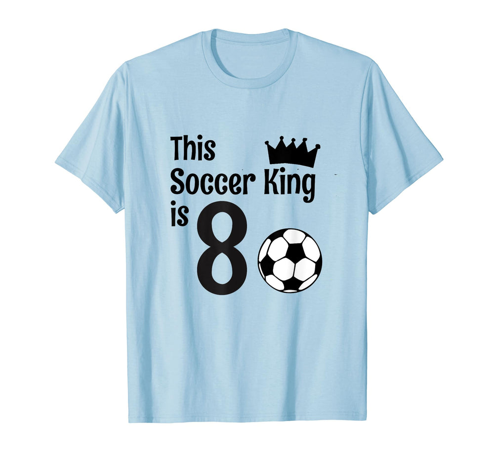8 Year Old Soccer Birthday Party T-Shirt - Fun Novelty Design Men Women