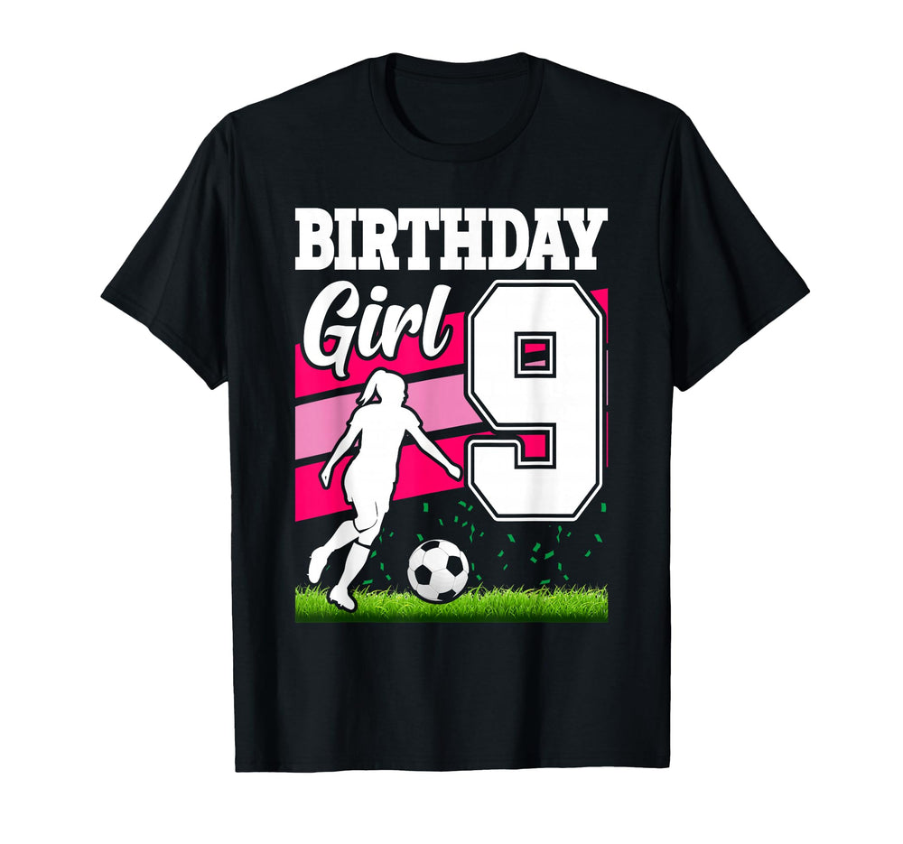 9 Year Old Soccer Birthday Party T-Shirt - Streetwear Style for Adults