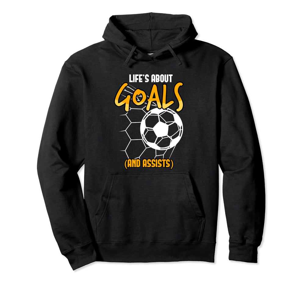 Soccer Ball Lies About Goals Hoodie - Fun Novelty Design Men Women
