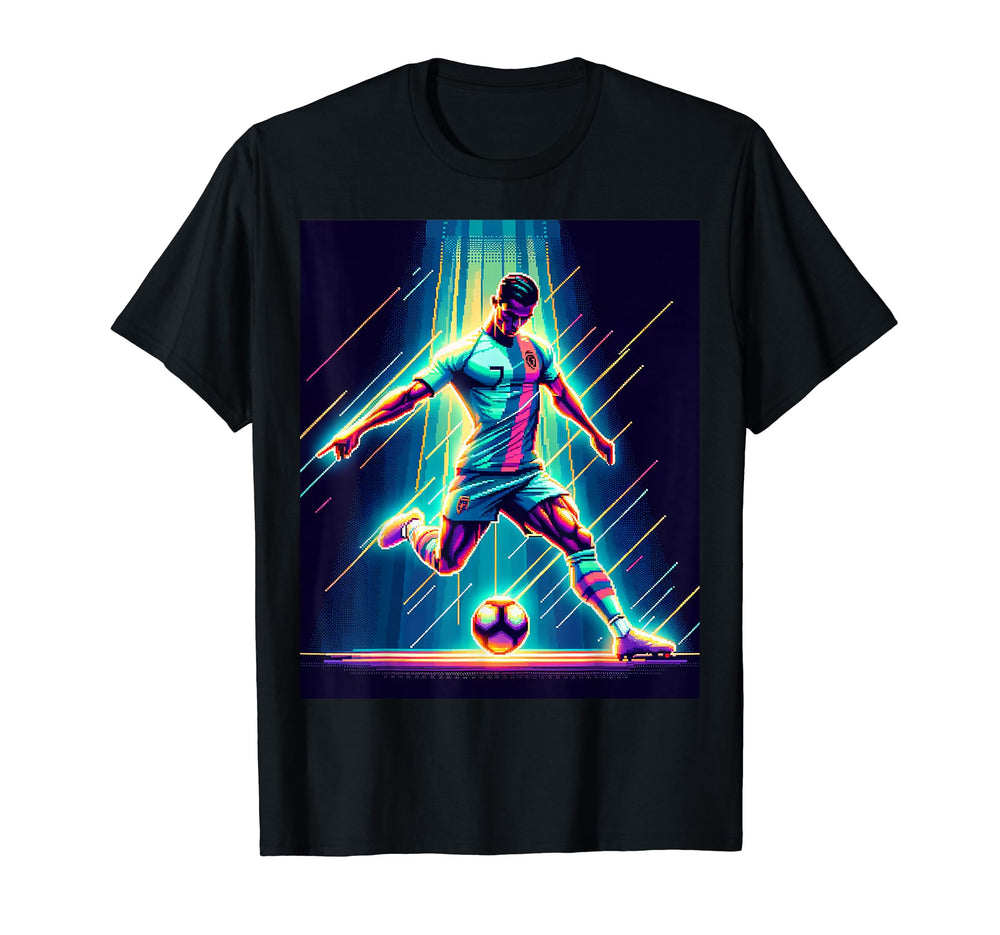 Football Star Gaming Arcade Soccer Striker T-Shirt - Graphic Print Unisex