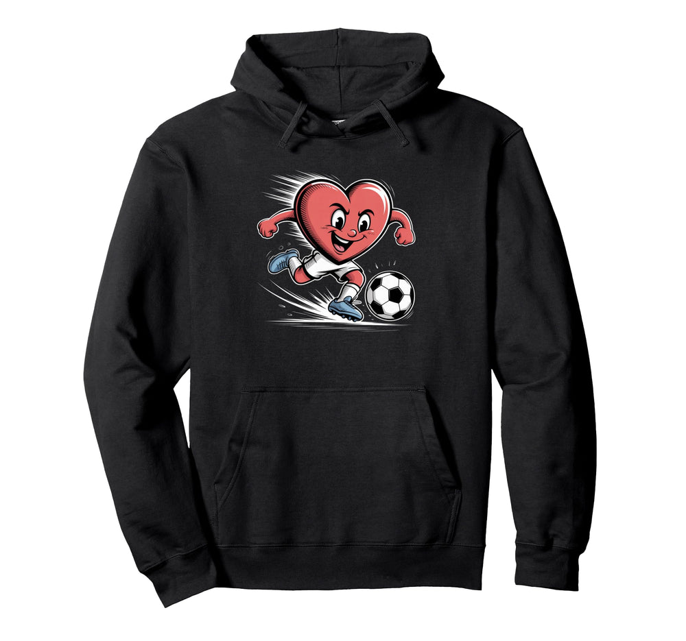 Soccer Red Heart Player Valentines Day Hoodie - Custom Art Print Unisex