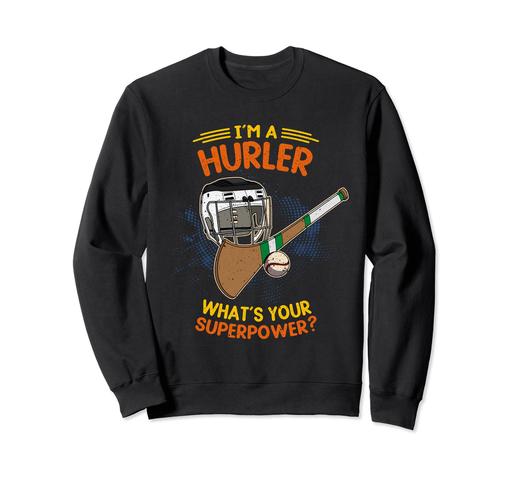 Hurling Helmet Athletic Goalkeeper Sweatshirt - Unique Graphic for Adults