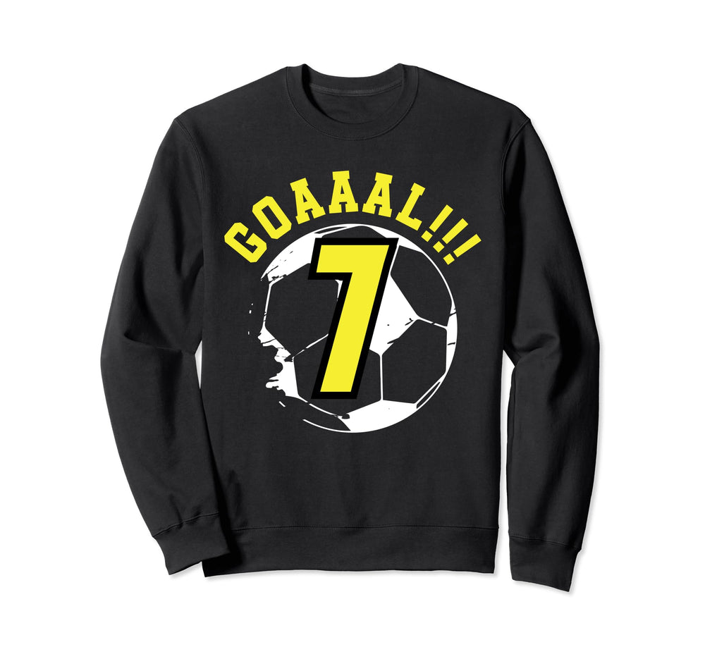 7Th Birthday 7 Years Soccer Football Sweatshirt - Trendy Graphic Men Women