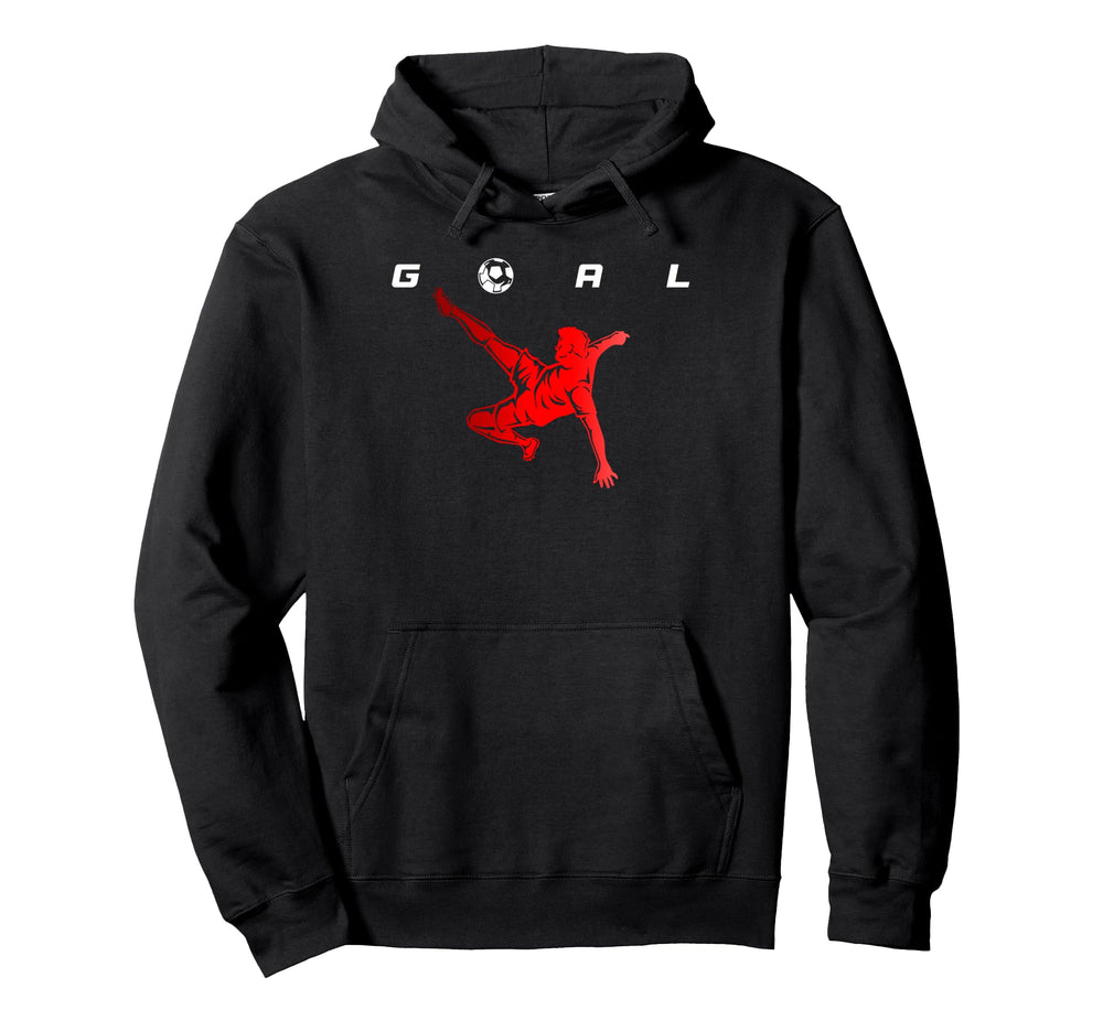 Goal Soccer Bicycle Kick Splash Hoodie - Casual Everyday Wear for Adults