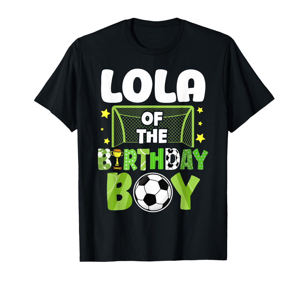Soccer Lola Birthday Party Family T-Shirt - Unique Graphic Men Women
