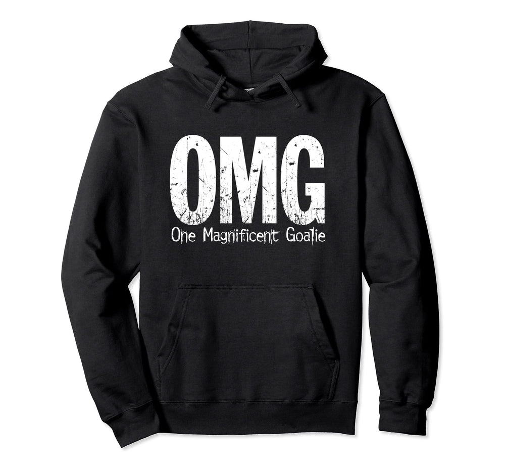 Omg One Magnificent Goalie Funny Hoodie - Minimalist Print for Adults