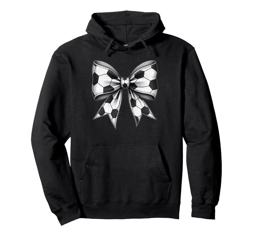 Soccer Ball Coquette Preppy Soccer Coquette Hoodie - Unique Graphic Unisex