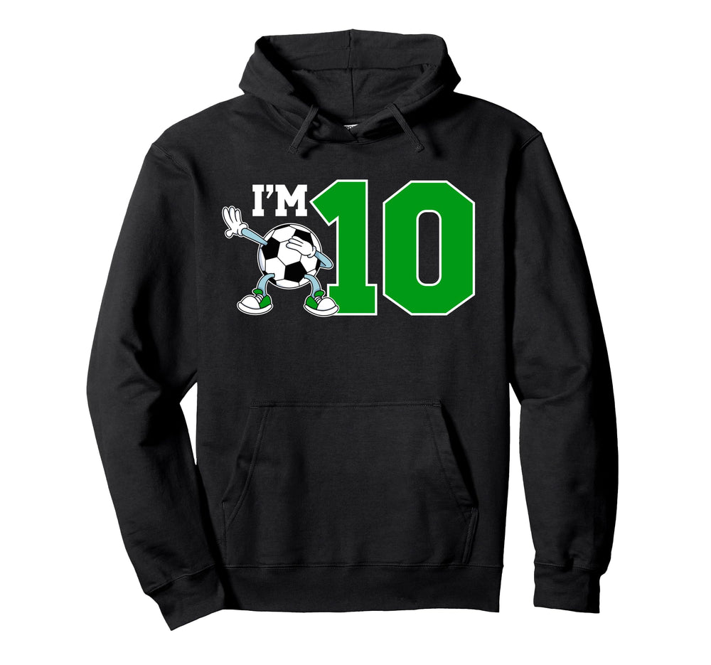 10Th Soccer Birthday Party Ten Year Hoodie - Streetwear Style Men Women