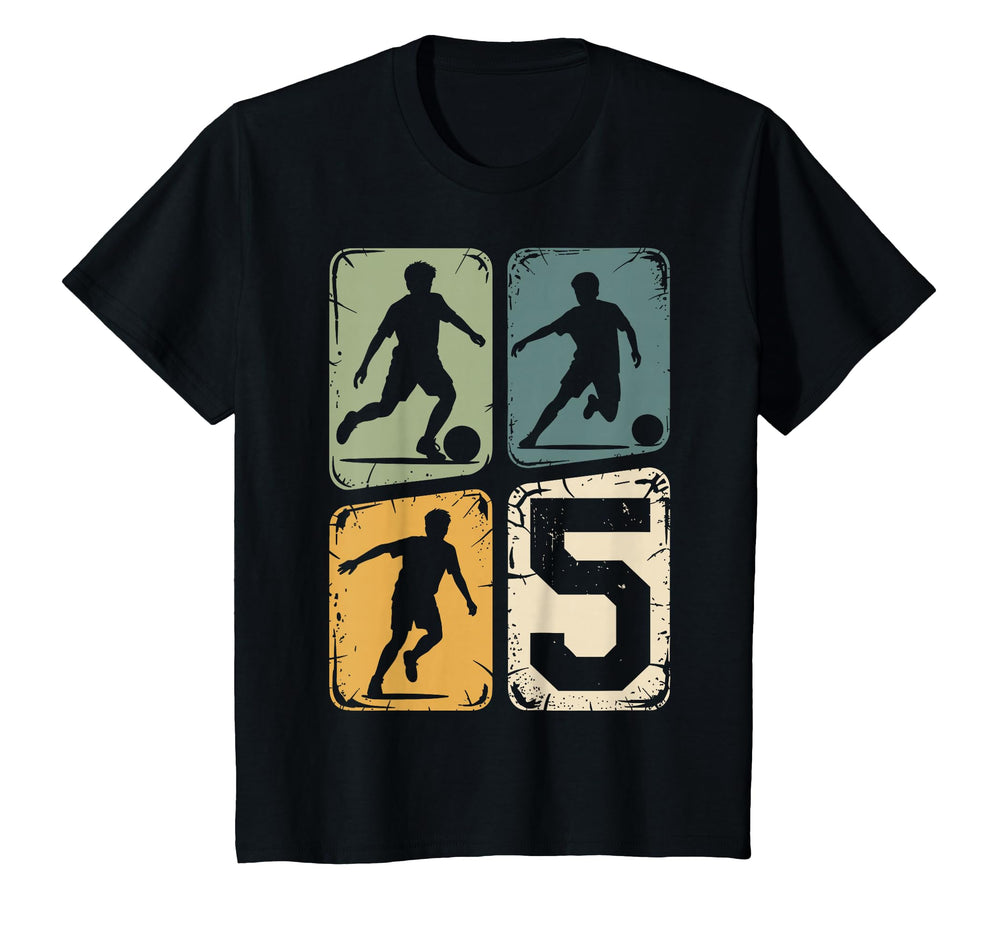 5Th Birthday 5 Soccer Player Soccer T-Shirt - Aesthetic Graphic Unisex