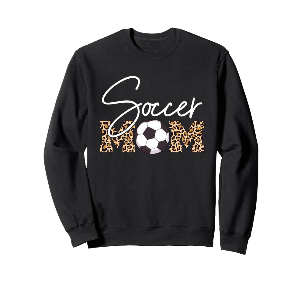 Soccer Mom Leopard Ball Sweatshirt - Trendy Graphic Men Women