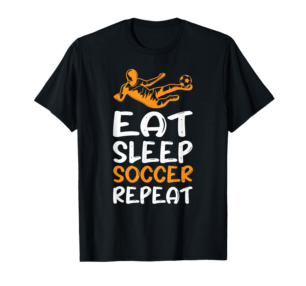 Eat Sleep Soccer Repeat Football Jersey T-Shirt - Trendy Graphic for Adults