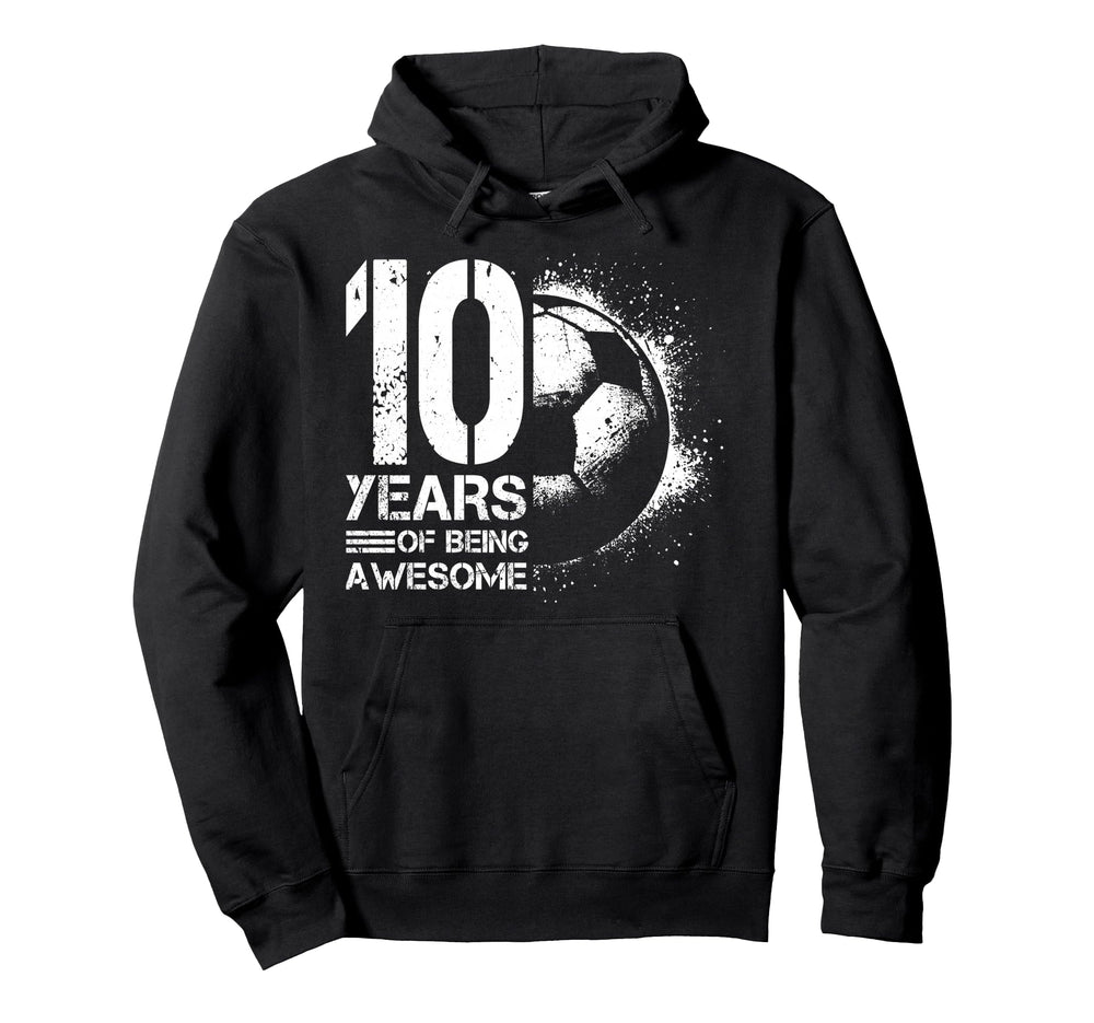 10Th Birthday Soccer Player Football Hoodie - Streetwear Style Men Women