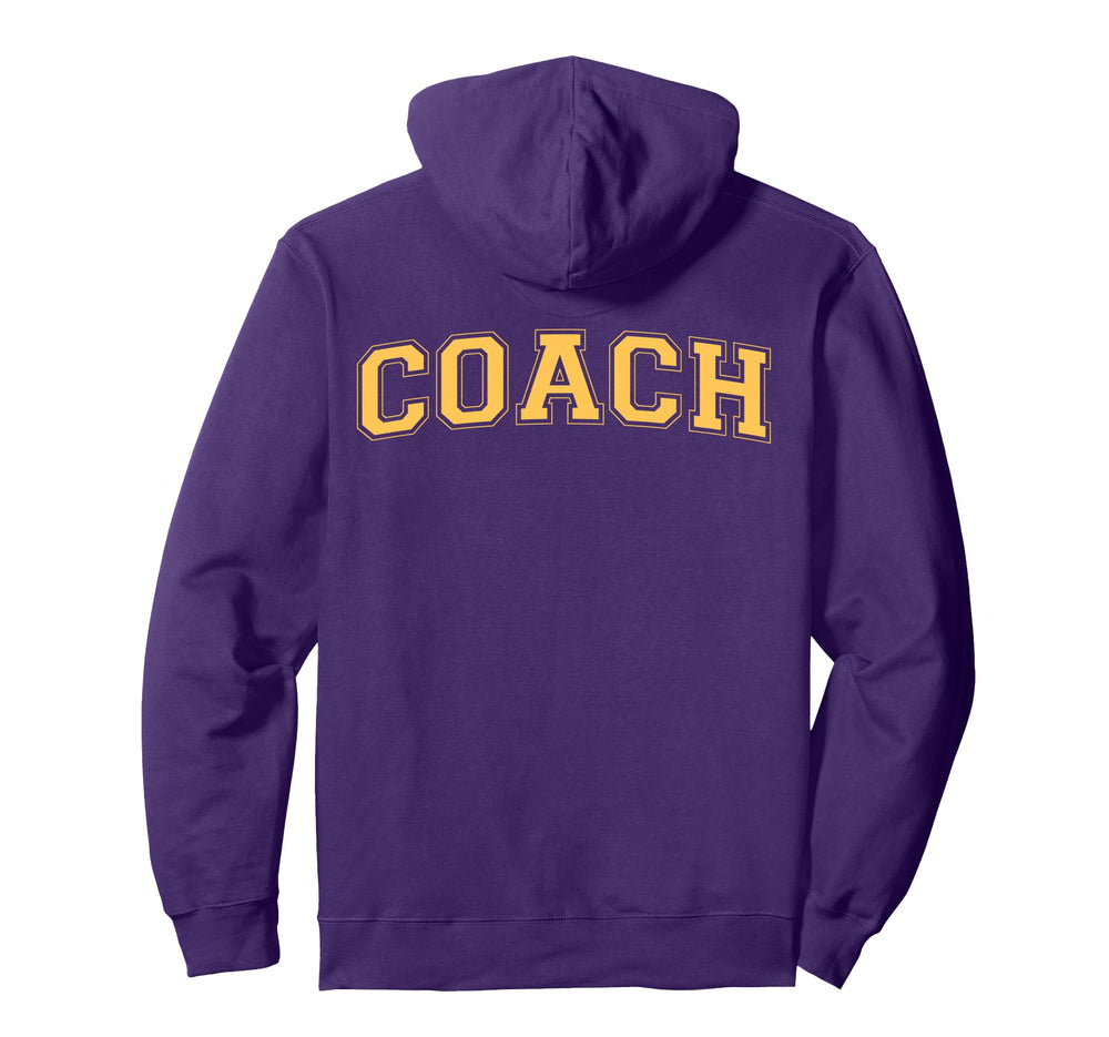 Coach Sports Trainer Yellow Back Hoodie - Minimalist Print Unisex
