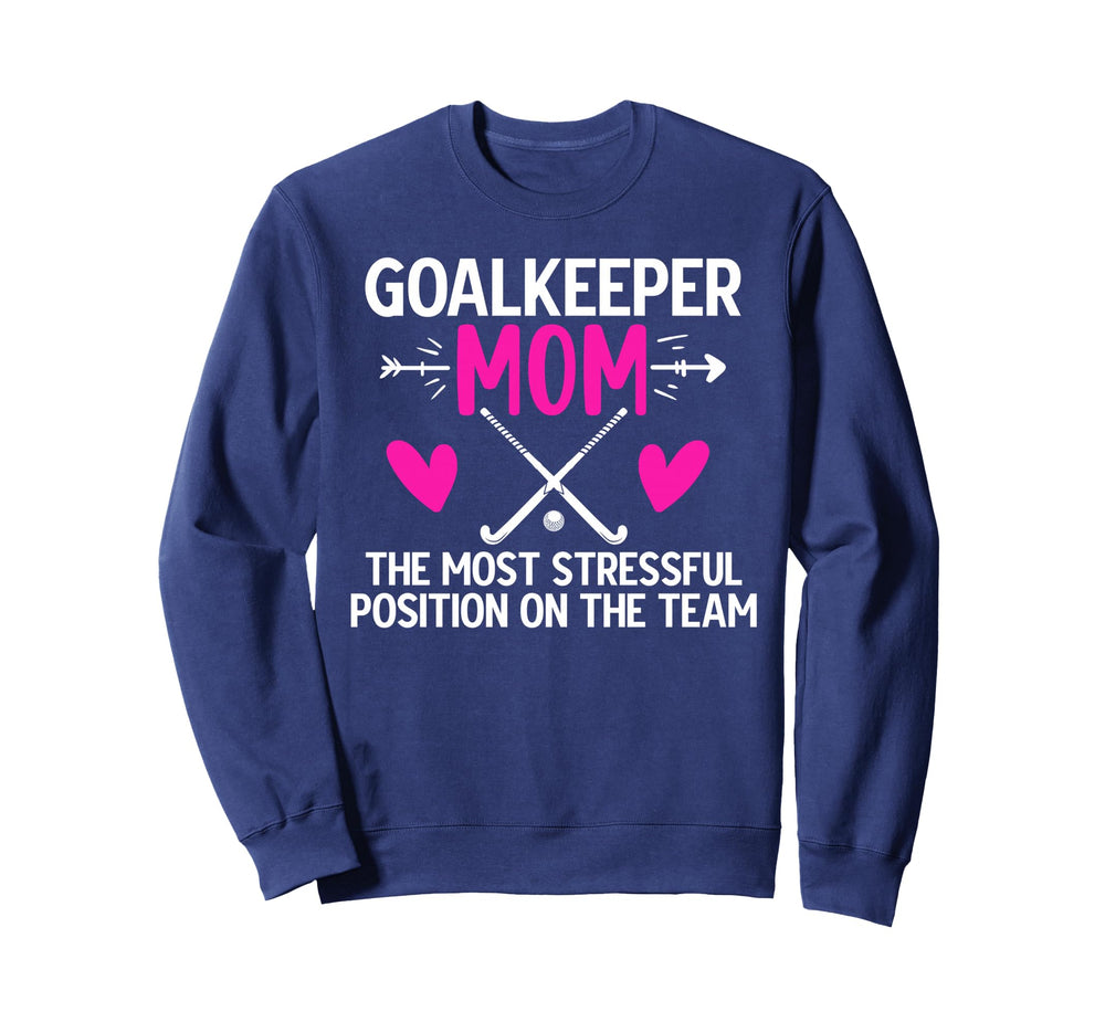 Field Hockey Goalkeeper Mom Funny Sweatshirt - Minimalist Print for Adults