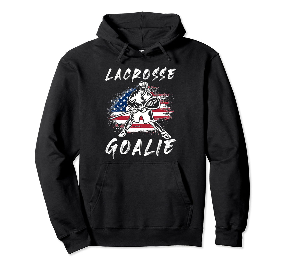 Lacrosse Goalie Lacrosse Player American Hoodie - Minimalist Print Unisex