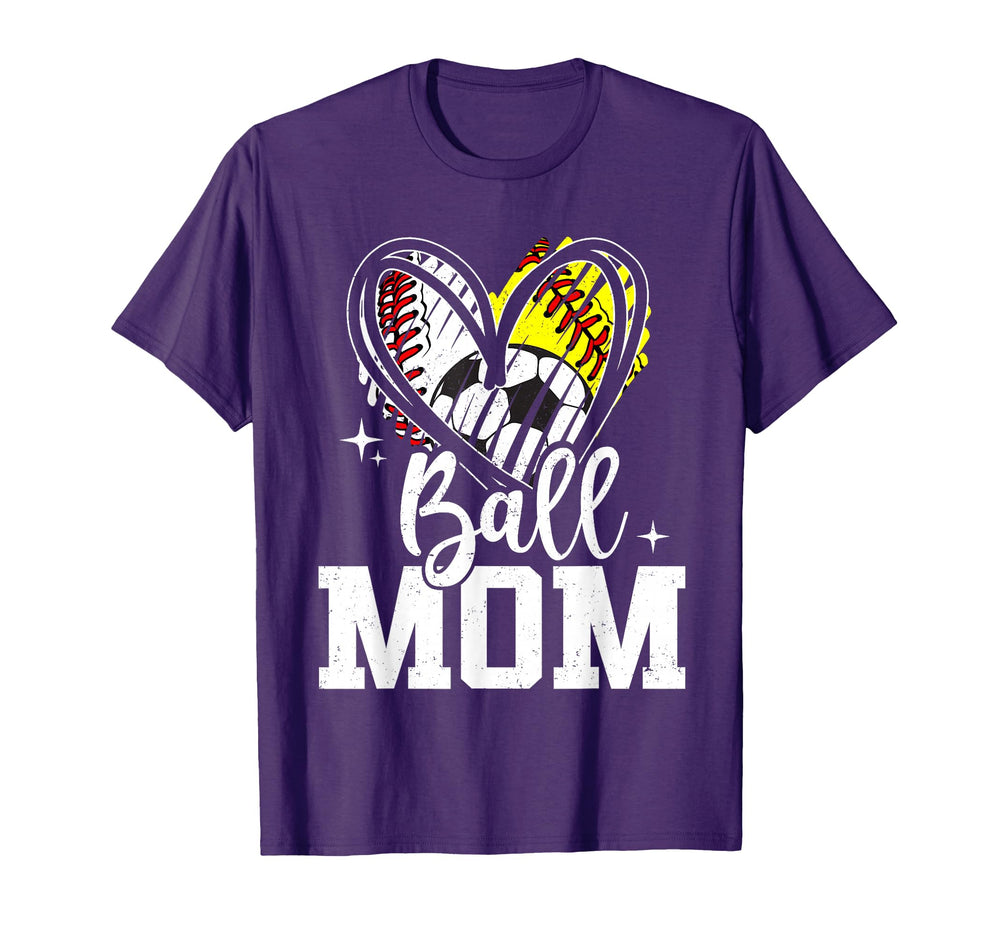 Ball Mom Baseball Softball Soccer Mom T-Shirt - Minimalist Print Unisex