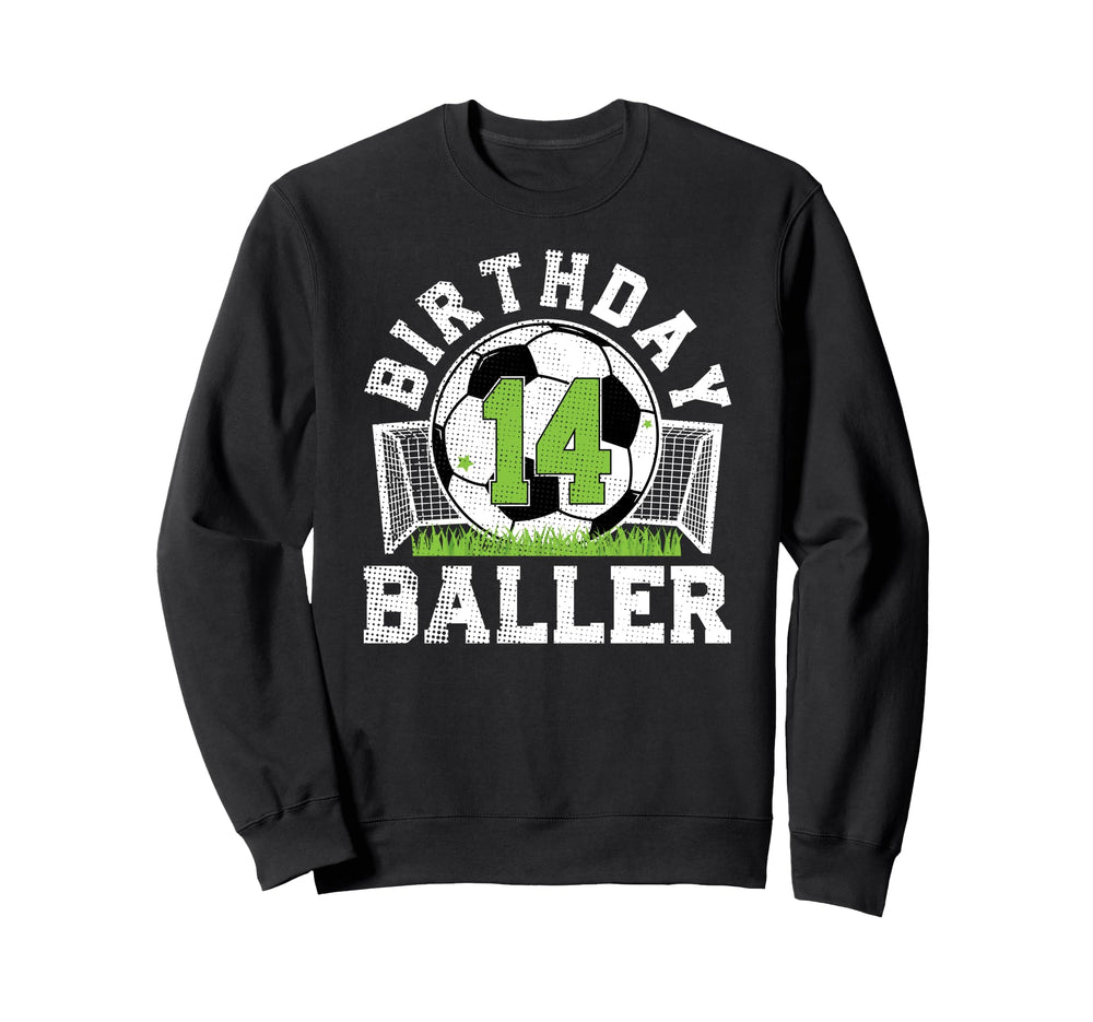 14Th Birthday Soccer 14 Year Old Sweatshirt - Trendy Graphic Men Women