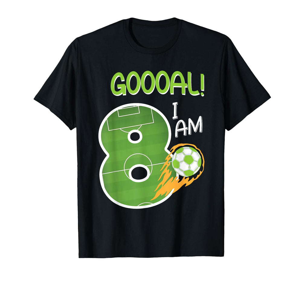 Soccer Im 8 Years Old Birthday T-Shirt - Custom Art Print for Adults