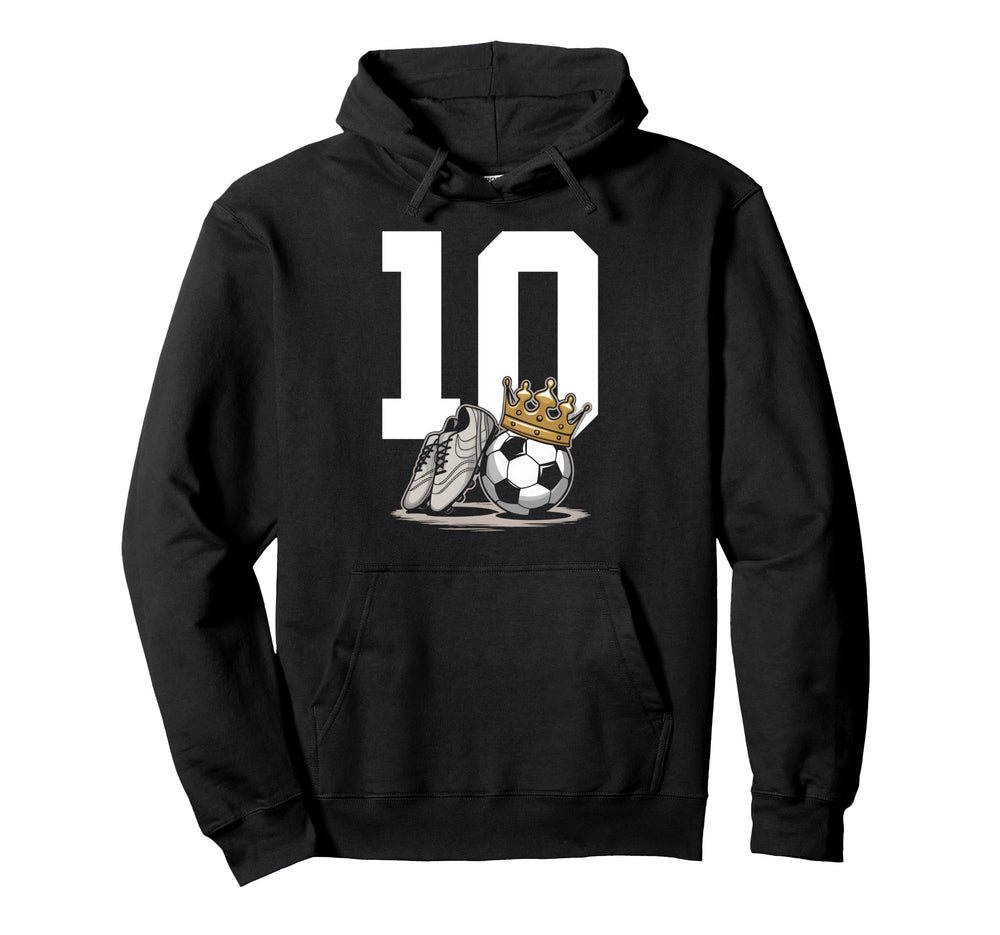 10 Soccer Birthday Gift Soccer Fan Hoodie - Novelty Apparel for Adults