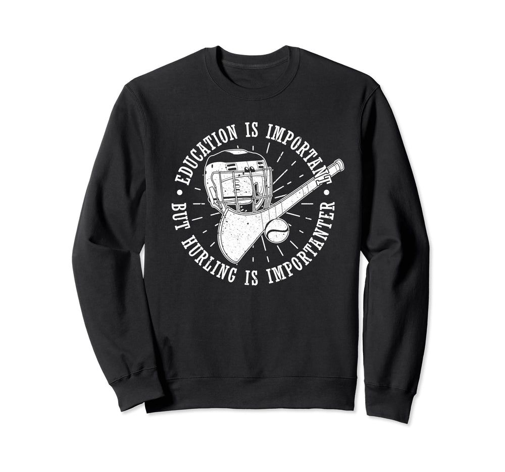 Hurling Helmet Athletic Sweatshirt - Custom Art Print for Adults